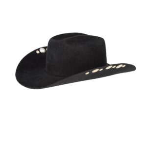 Heritage Black Velour Felt Western Cowboy Hat