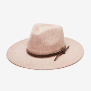 Lark Textured Mesh Panama Hat - Blush