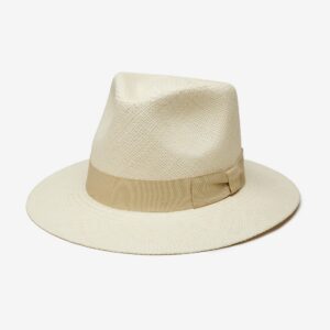 Clean Perrin Fedora Hat in Straw - Ivory