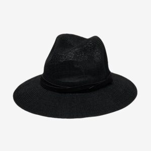 Sierra Straw Panama Hat with Classic Finish - Black