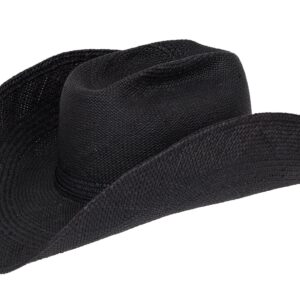 Distinctive Black Straw Western Cowboy Hat