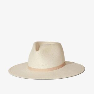 Natural Textured Woven Structured Wide Brim Hat