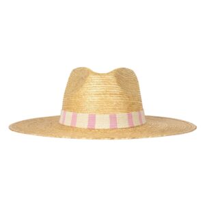 Soft Pink Stripe Palm Hat