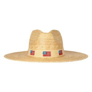 Embroidered Flag Band Palm Hat