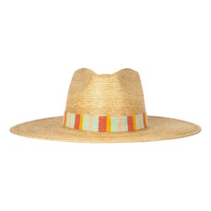 Coral Turquoise Stripe Palm Hat