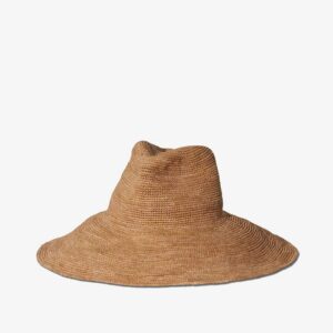 Sand Raffia Straw Structured Wide Brim Hat